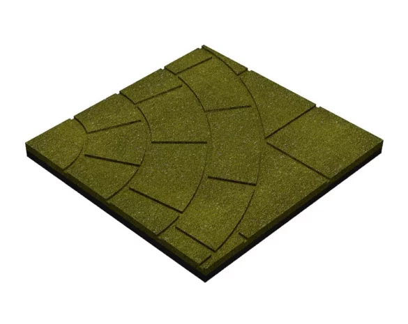 Резиновая плитка Паутинка 350x350x30 мм, лайм